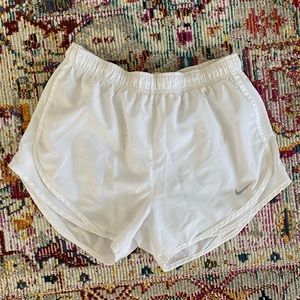 White Nike Dri Fit Shorts